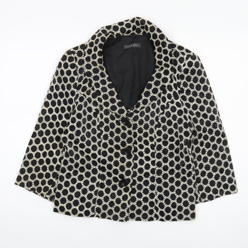 Alex & Co. Women’s Black Polka Dot Lined Blazer UK 12 Classic Fit