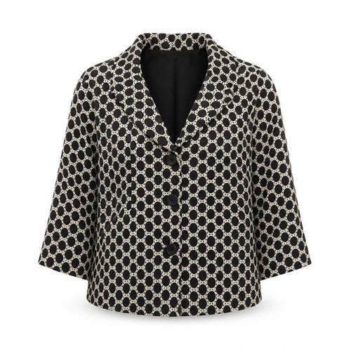 Alex & Co. Women’s Black Polka Dot Lined Blazer UK 12 Classic Fit