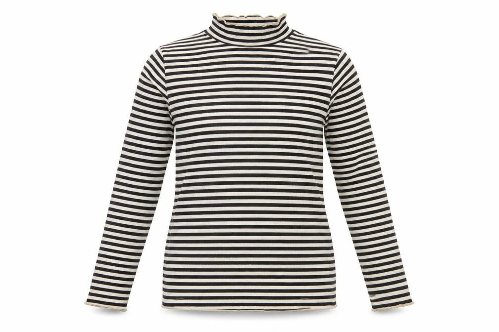 F&F Women’s Black Striped Roll Neck Long Sleeve Top Size 20