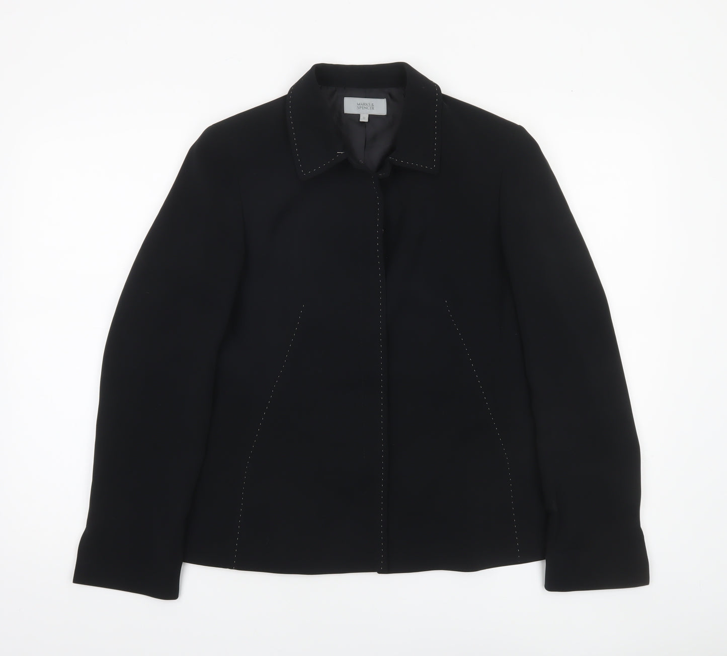 Marks and Spencer Women Black Size 12 Classic Suit Jacket
