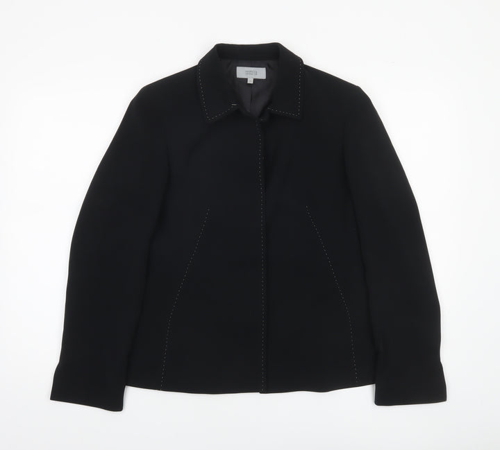 Marks and Spencer Women Black Size 12 Classic Suit Jacket