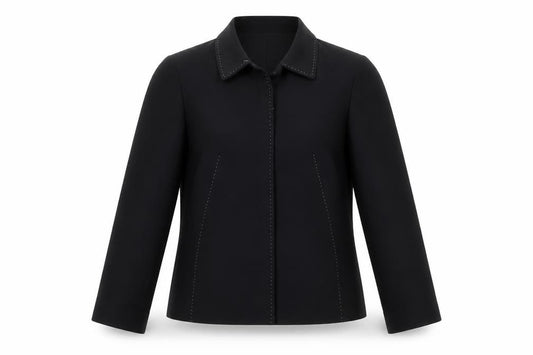 Front view of Marks & Spencer Women Black, size 12, Classic Suit Jacket