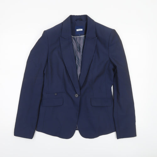 Next Women's Blue Size 10 Regular Single-Breasted Blazer