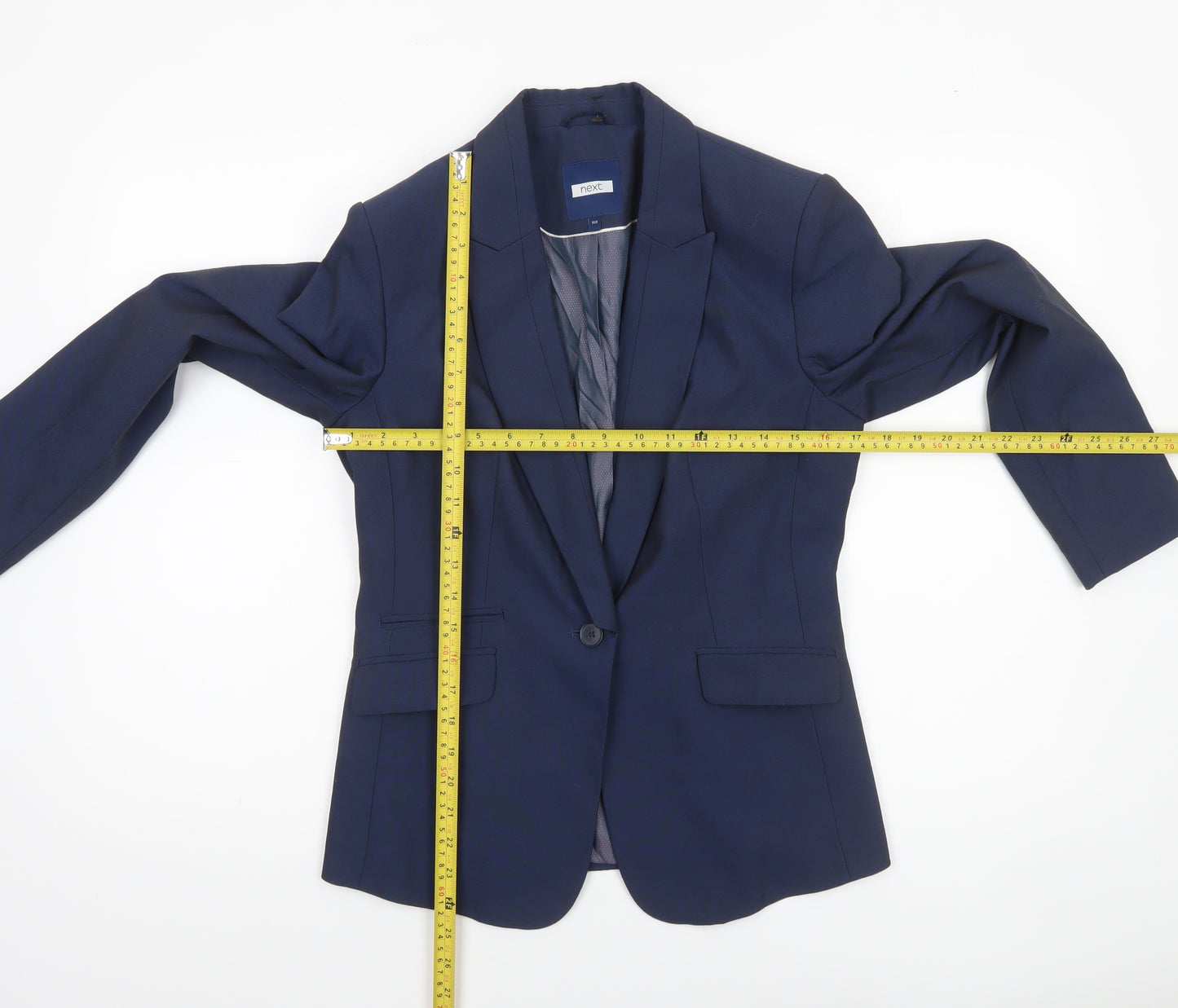 Next Women's Blue Size 10 Regular Single-Breasted Blazer