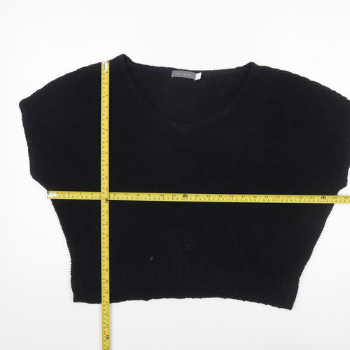 Mint Velvet Women's Black V-Neck Sleeveless Knit Jumper XL