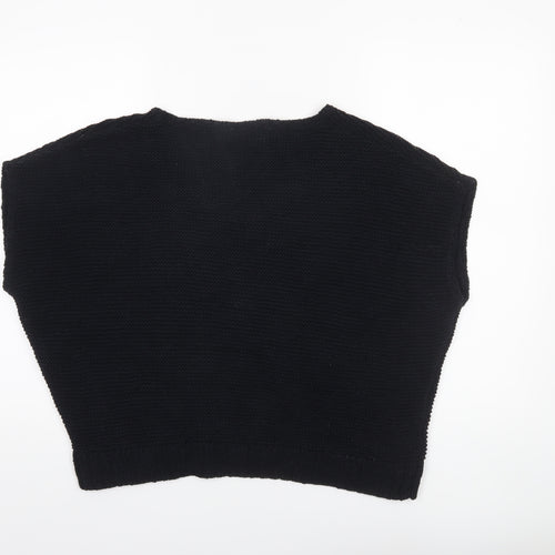 Mint Velvet Women's Black V-Neck Sleeveless Knit Jumper XL