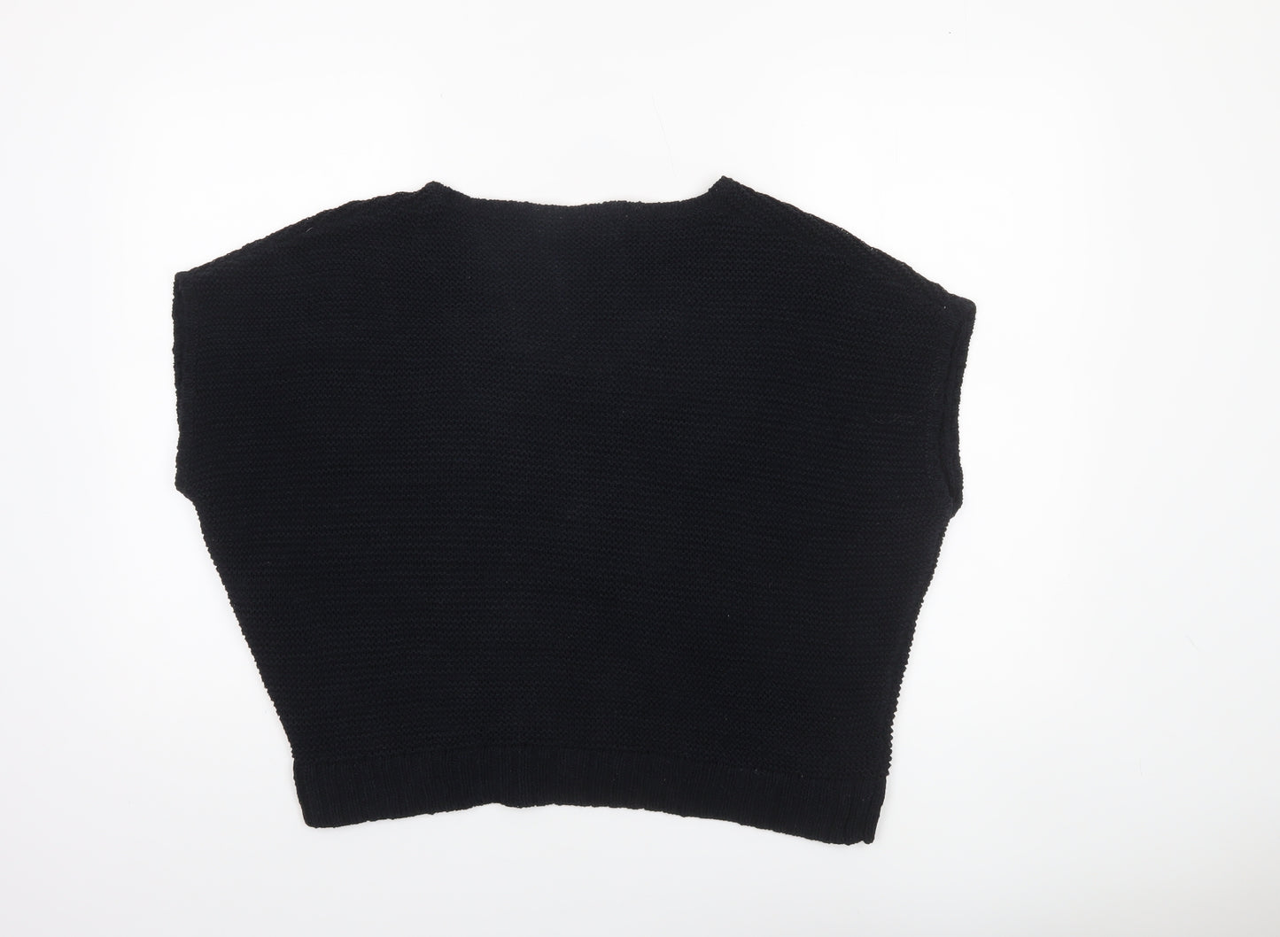 Mint Velvet Women's Black V-Neck Sleeveless Knit Jumper XL