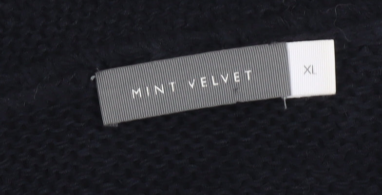 Mint Velvet Women's Black V-Neck Sleeveless Knit Jumper XL