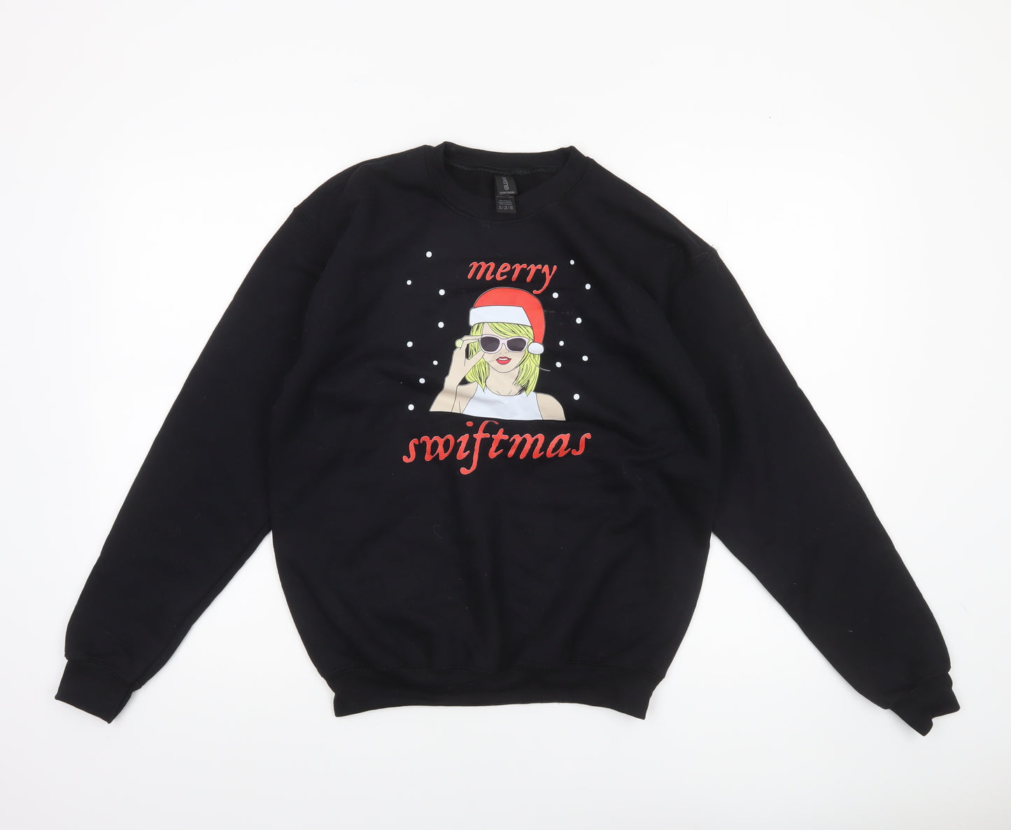 Gildan Womens Black Merry Swiftmas Sweatshirt XL Heavy Blend