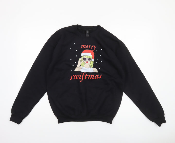 Gildan Womens Black Merry Swiftmas Sweatshirt XL Heavy Blend