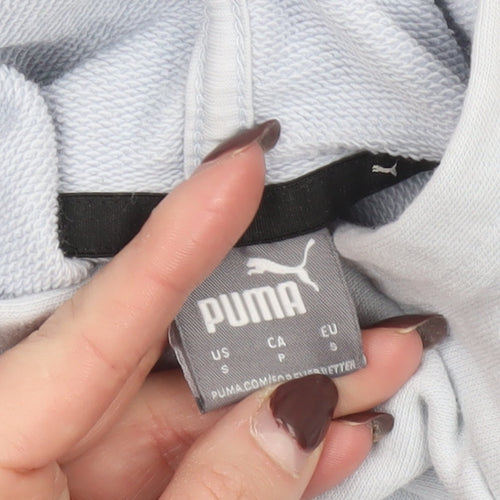 Puma Women’s Light Blue Pullover Hoodie Size Small Cotton Blend