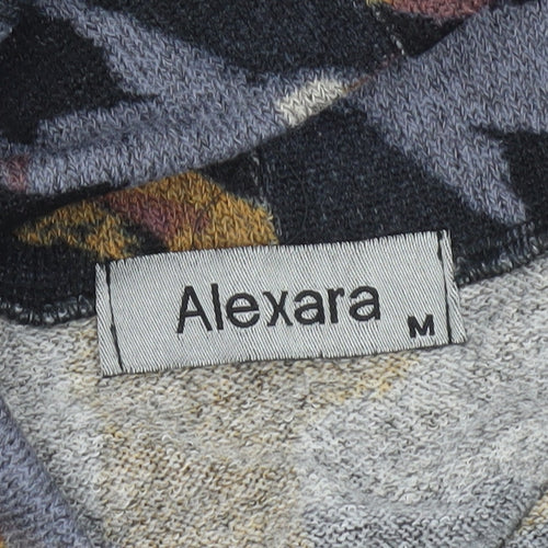 Alexara Women’s Multicoloured Tunic Blouse M Cowl Neck 3/4 Sleeve