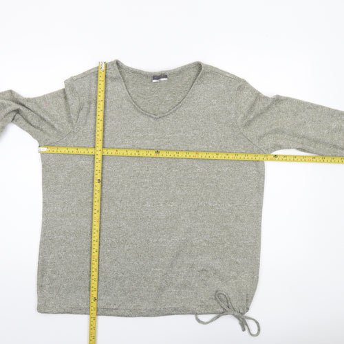 Beloved Women’s Grey V-Neck Long Sleeve Pullover Jumper Size 2XL