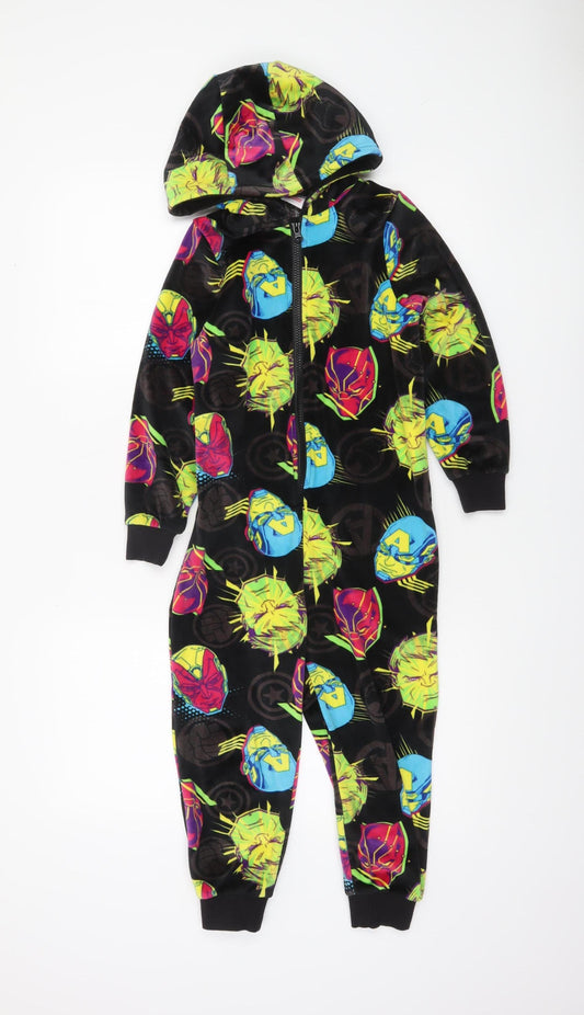 Marvel Boys Multicoloured 6 Years Hooded Fleece Avengers One Piece Pyjamas