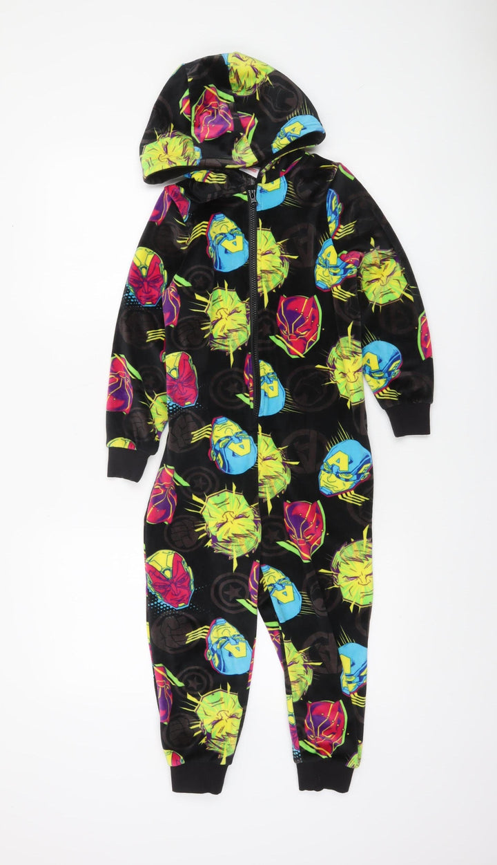 Marvel Boys Multicoloured 6 Years Hooded Fleece Avengers One Piece Pyjamas