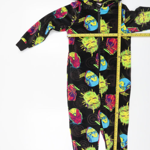 Marvel Boys Multicoloured 6 Years Hooded Fleece Avengers One Piece Pyjamas