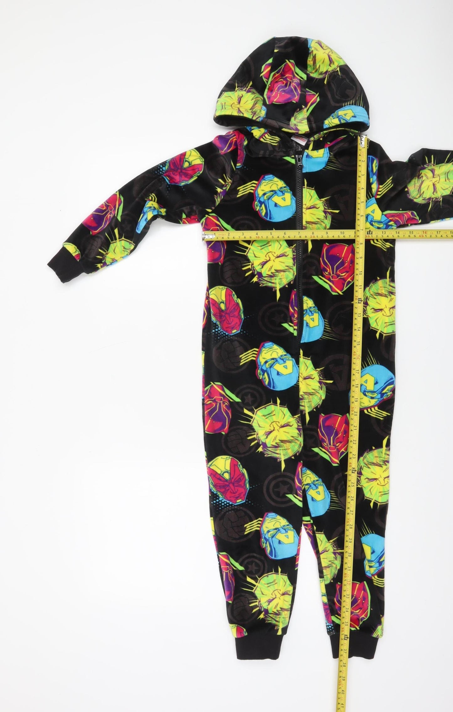 Marvel Boys Multicoloured 6 Years Hooded Fleece Avengers One Piece Pyjamas