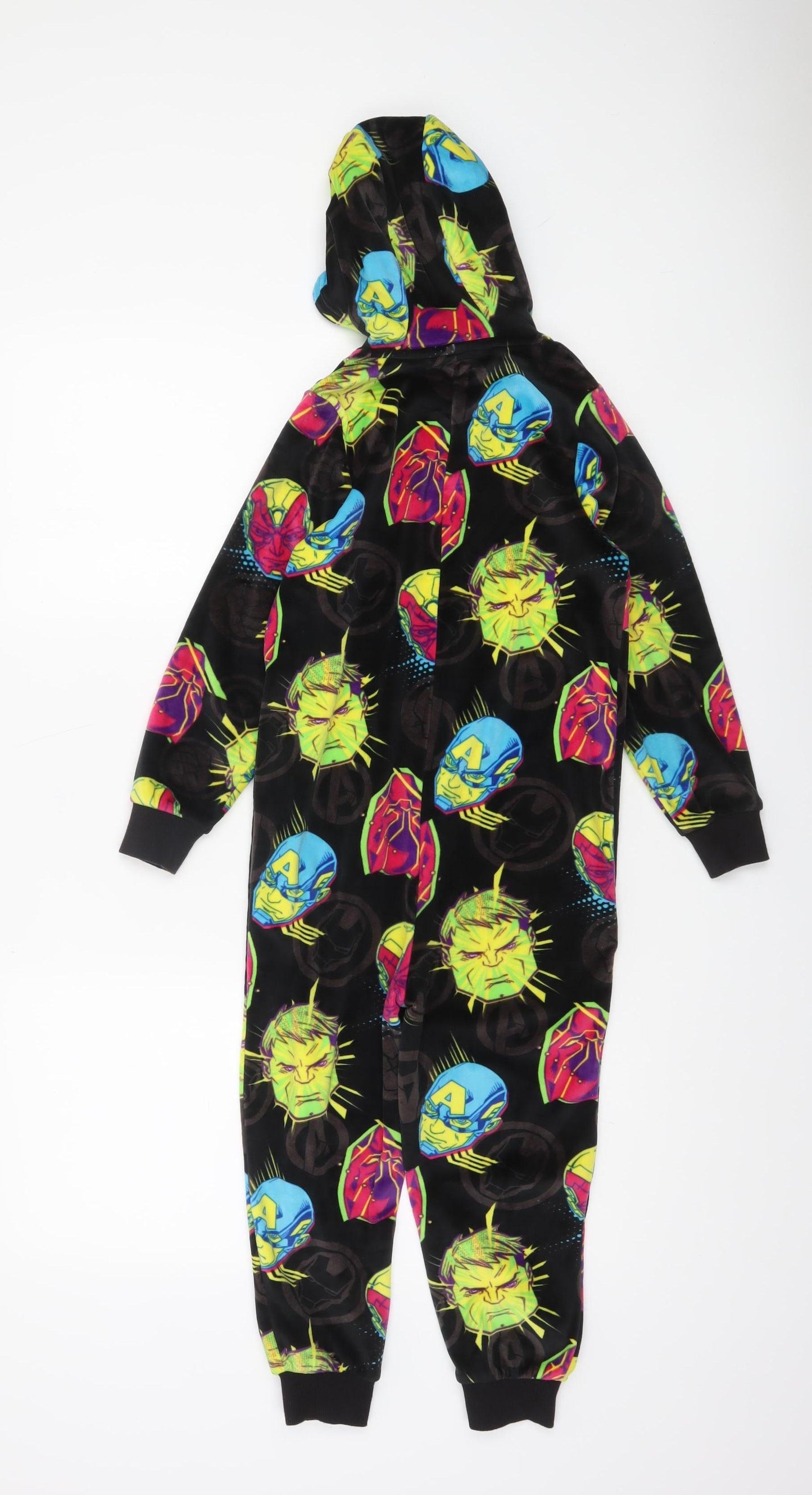 Marvel Boys Multicoloured 6 Years Hooded Fleece Avengers One Piece Pyjamas