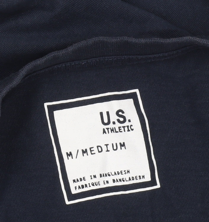 U.S. Athletic Men's Blue Expedition Graphic Cotton T-Shirt Medium