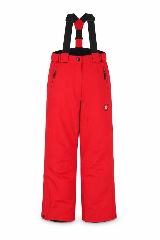 Alive Boys Red 12 Years Waterproof Ski Snow Pants Trousers with Braces