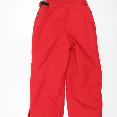 Alive Boys Red 12 Years Waterproof Ski Snow Pants Trousers with Braces