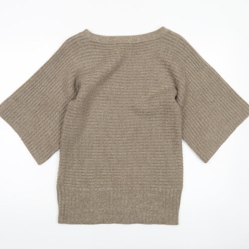 Marks and Spencer Women’s Beige Boat Neck Knit Jumper Size 10