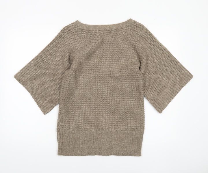Marks and Spencer Women’s Beige Boat Neck Knit Jumper Size 10
