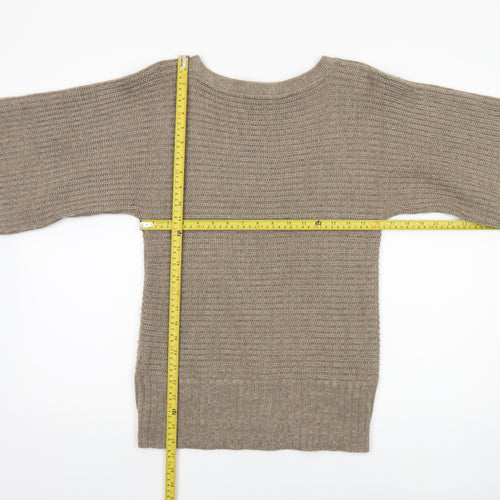 Marks and Spencer Women’s Beige Boat Neck Knit Jumper Size 10