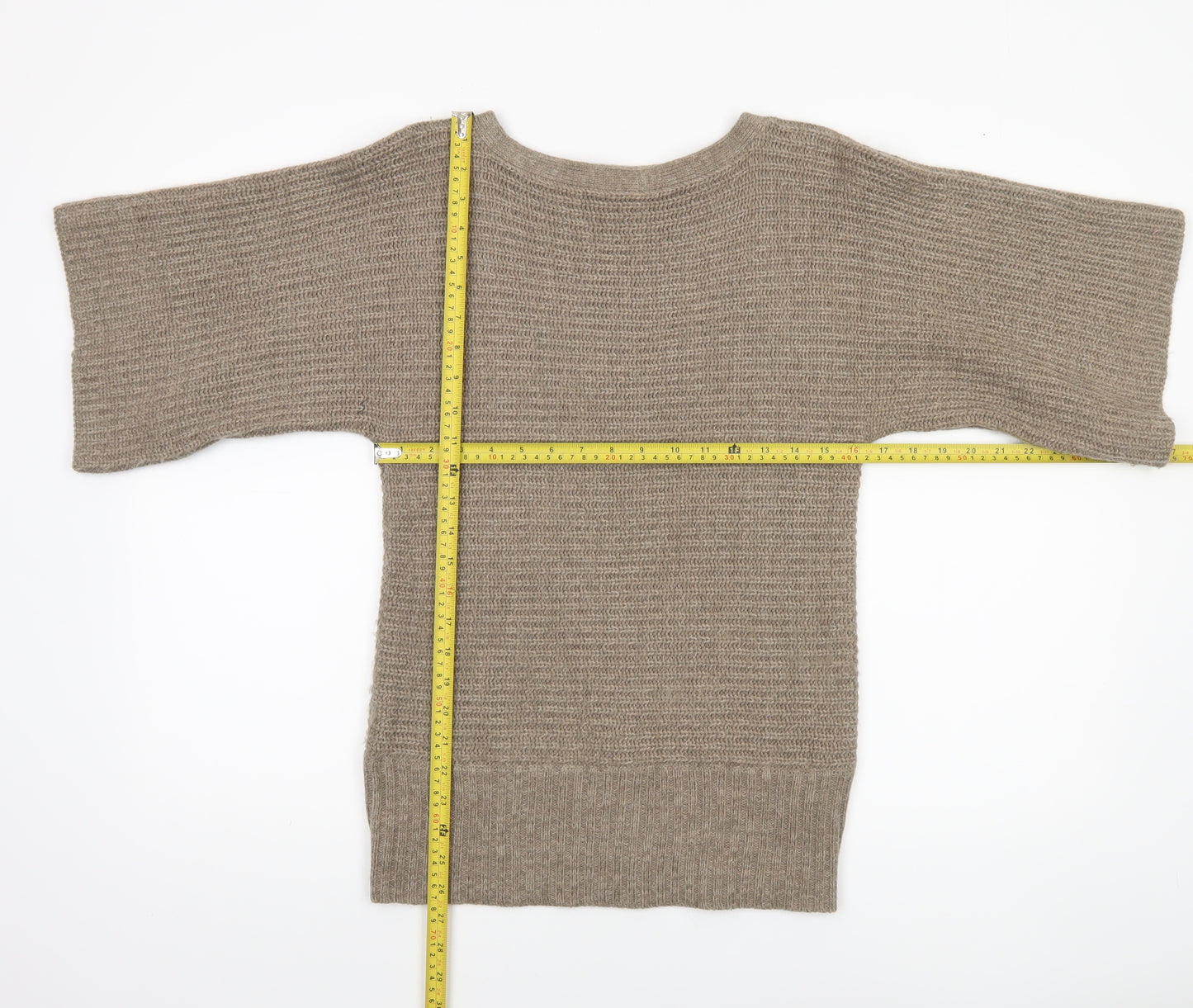 Marks and Spencer Women’s Beige Boat Neck Knit Jumper Size 10