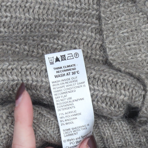 Marks and Spencer Women’s Beige Boat Neck Knit Jumper Size 10