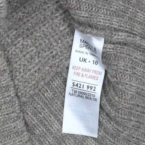 Marks and Spencer Women’s Beige Boat Neck Knit Jumper Size 10