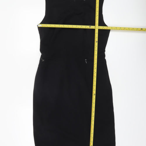 Debenhams Women’s Black Sheath Sleeveless Knee Length Dress Size 12