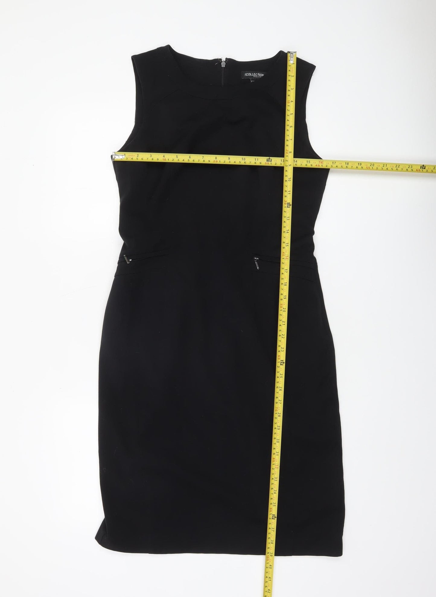 Debenhams Women’s Black Sheath Sleeveless Knee Length Dress Size 12