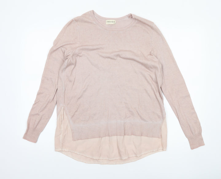 Marks and Spencer Women’s Pink Crew Neck Long Sleeve Pullover Jumper Size 12