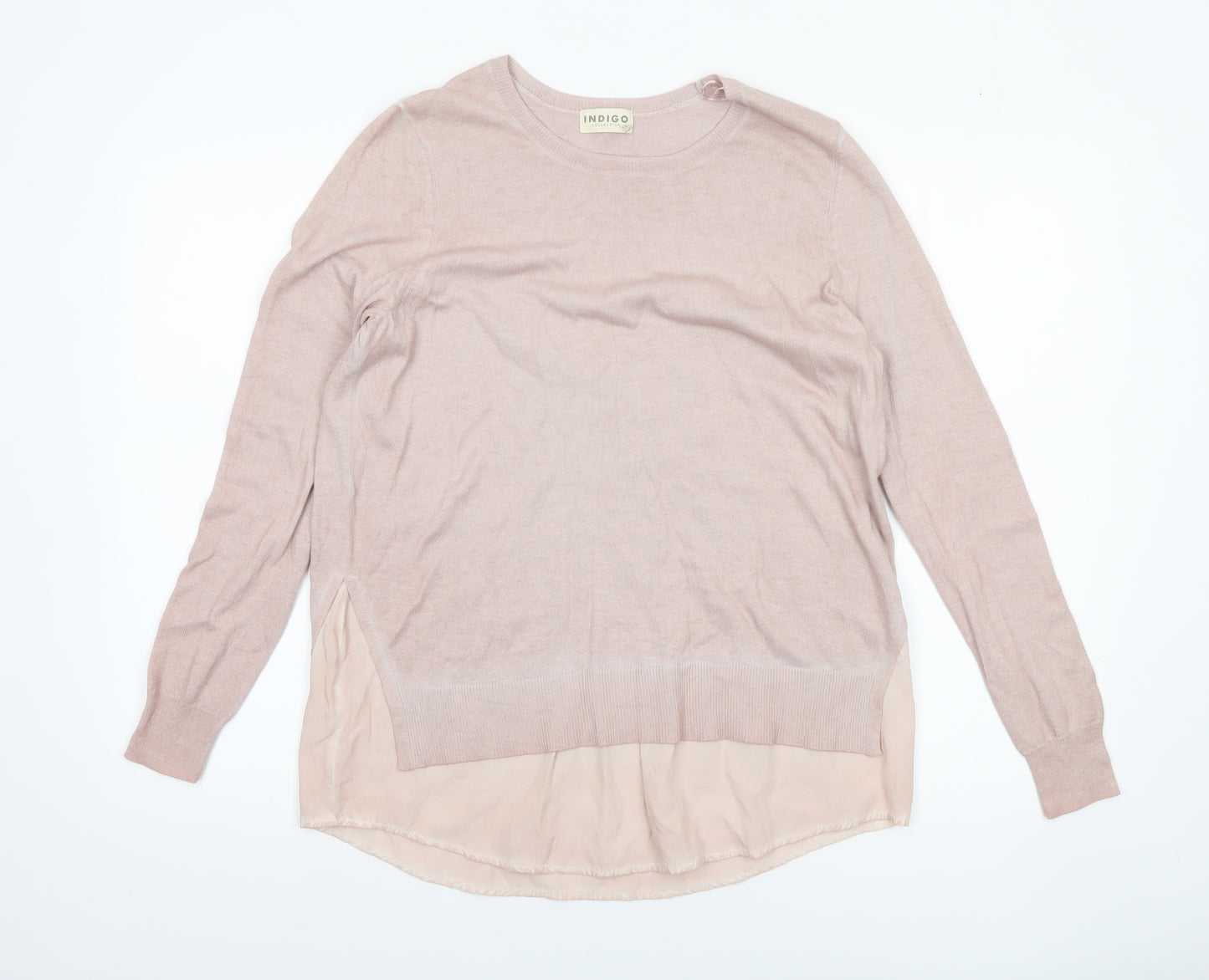Marks and Spencer Women’s Pink Crew Neck Long Sleeve Pullover Jumper Size 12
