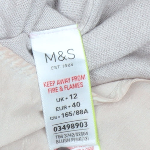 Marks and Spencer Women’s Pink Crew Neck Long Sleeve Pullover Jumper Size 12