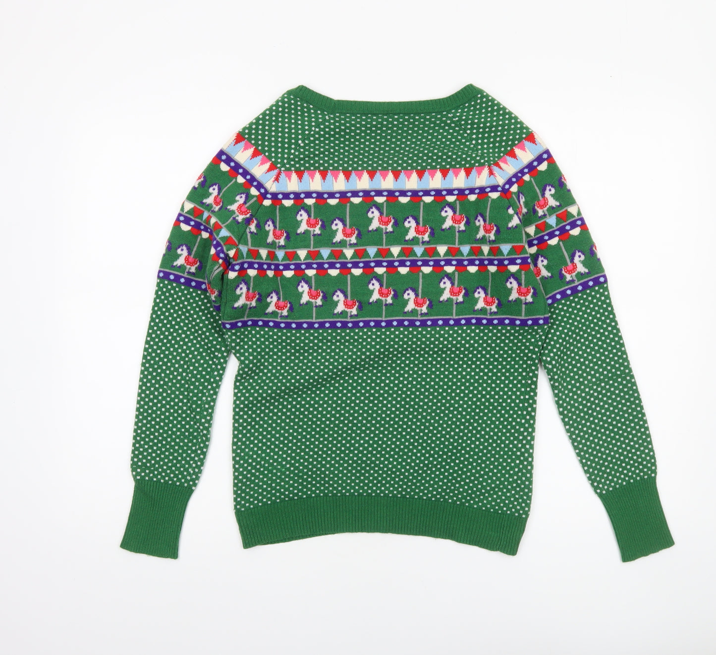 By Henry Holland Women's Green Size 8 Christmas Pullover Jumper