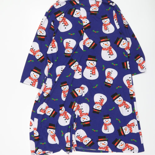 Capsule Womens Blue Christmas Snowman Swing Dress Size 22