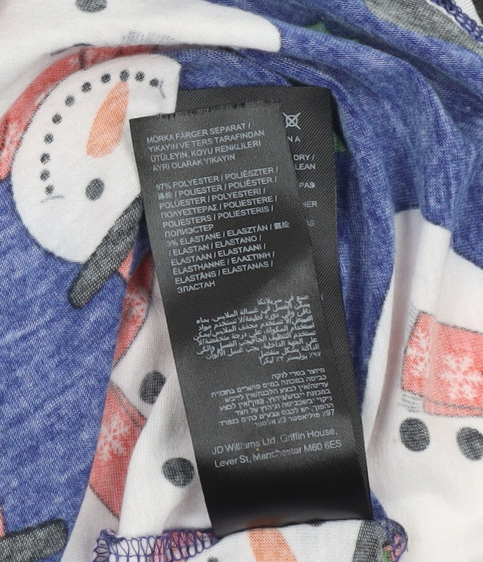 Capsule Womens Blue Christmas Snowman Swing Dress Size 22