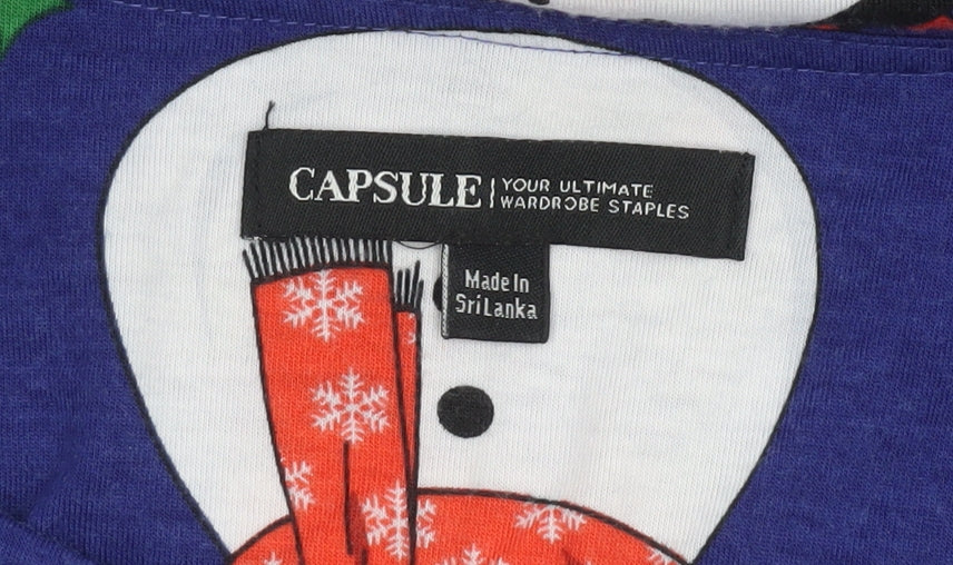 Capsule Womens Blue Christmas Snowman Swing Dress Size 22