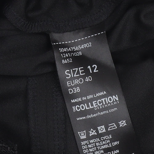 Debenhams Women Black Lace Sequin Sheath Dress Size 12