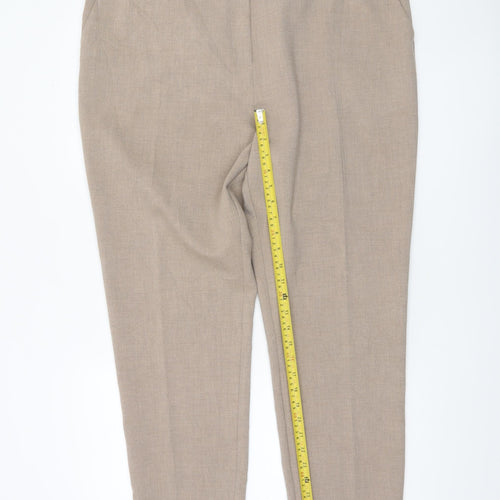 Marks and Spencer Women Beige Size 20 Tall Straight Trousers