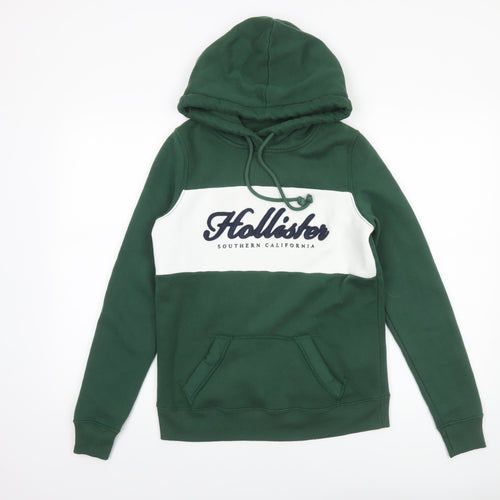 Hollister Men’s Green Pullover Hoodie XS Classic Embroidered Logo