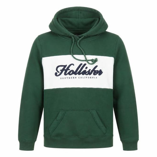 Hollister Men’s Green Pullover Hoodie XS Classic Embroidered Logo
