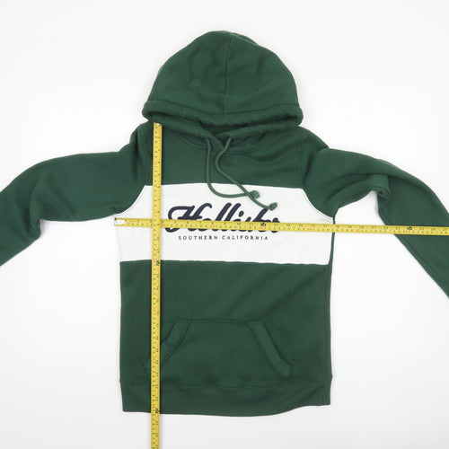 Hollister Men’s Green Pullover Hoodie XS Classic Embroidered Logo