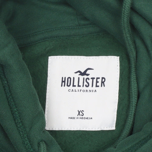 Hollister Men’s Green Pullover Hoodie XS Classic Embroidered Logo