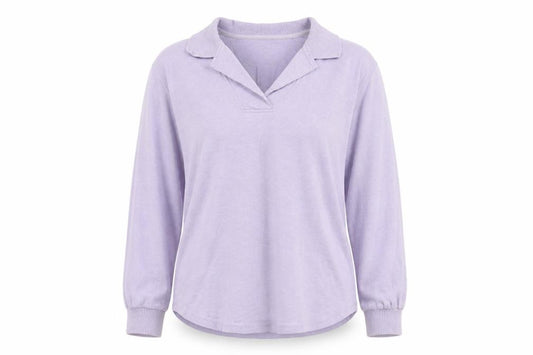 Escada Sport Women Lilac Cotton Pullover Sweatshirt L Long Sleeve