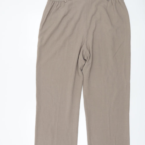 Eastex Women's Beige Straight Leg Trousers Size 18 Regular