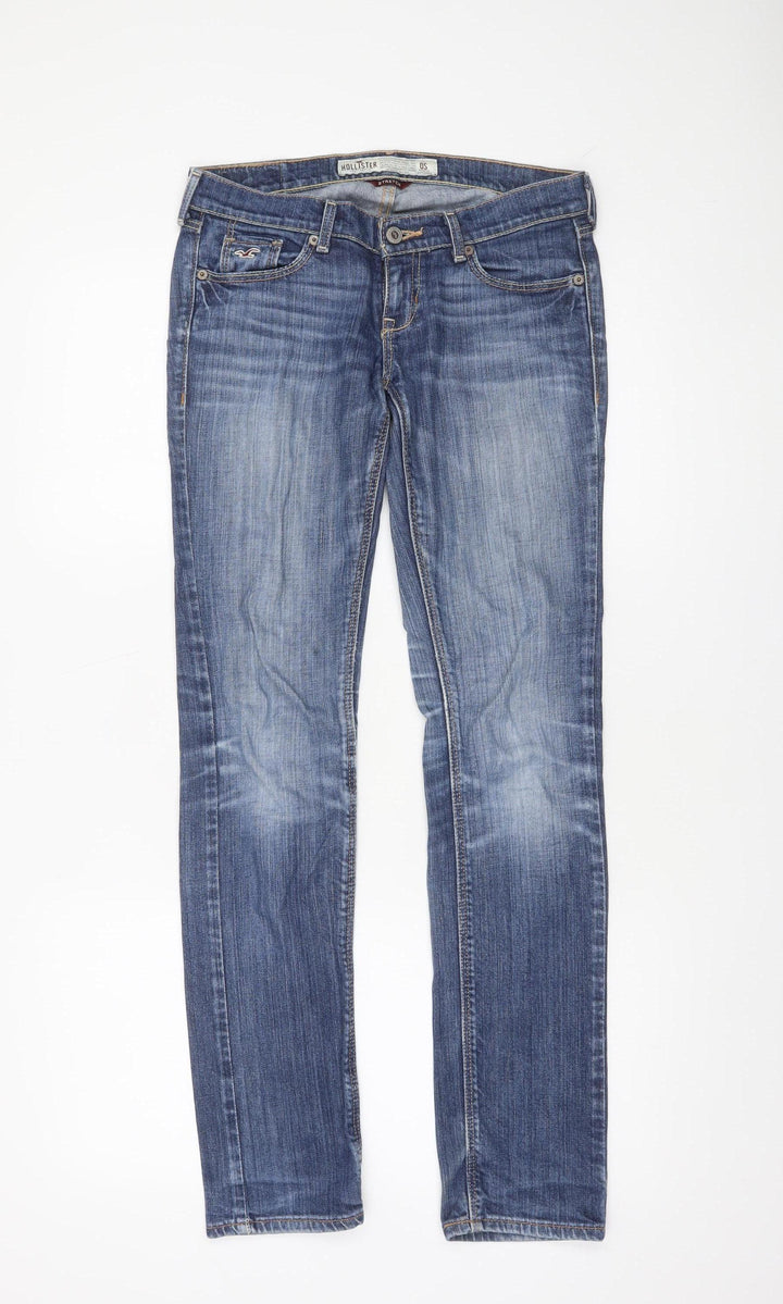 Hollister Women Blue Stretch Skinny Jeans Size 0S Slim Fit Denim