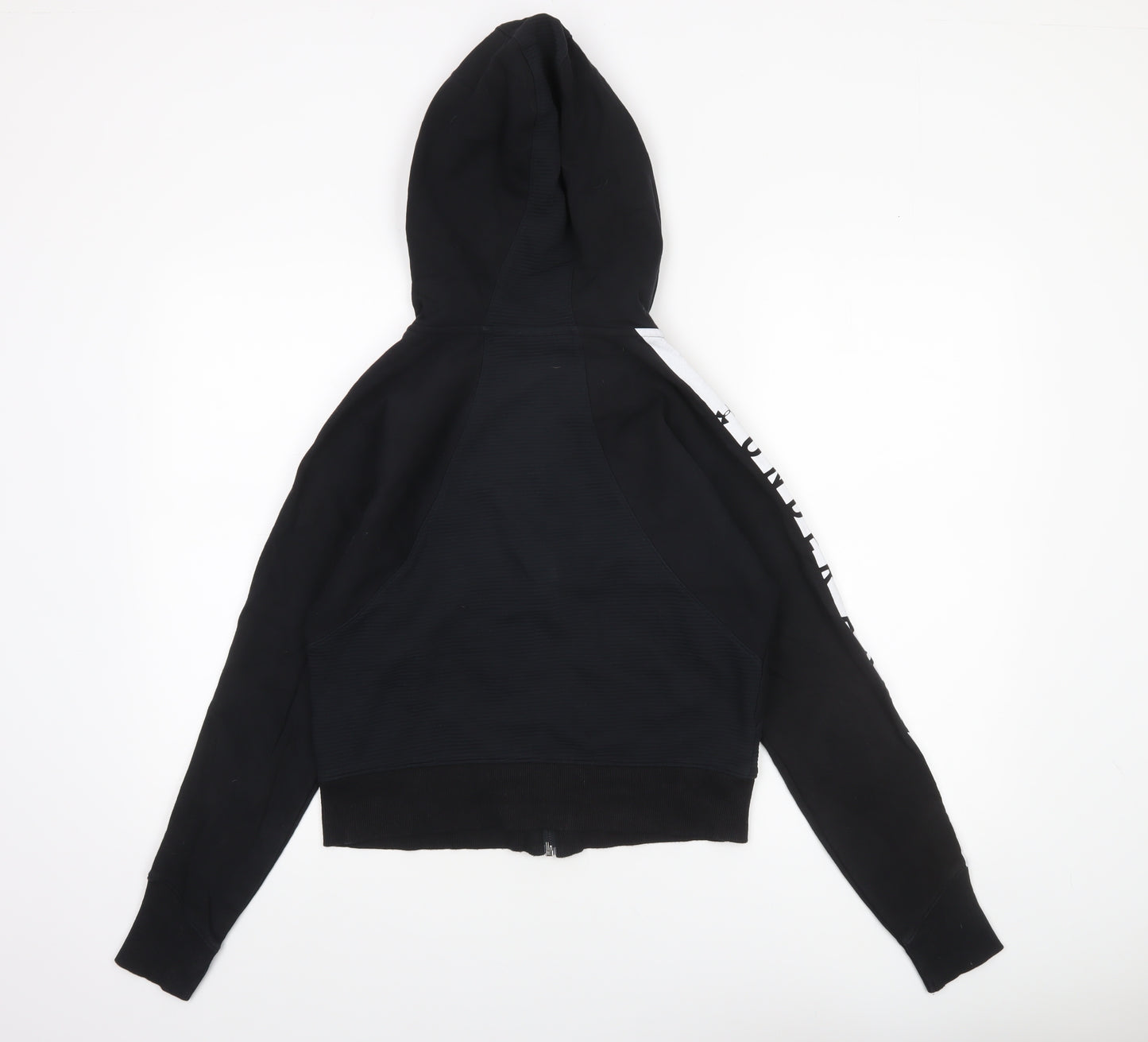 Under Armour Womens Black Full Zip Hoodie Size M Loose Fit Sportswear